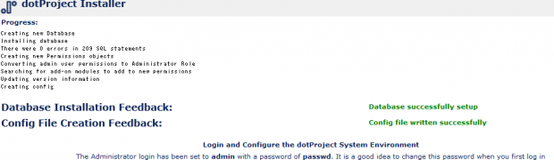 install dotproject