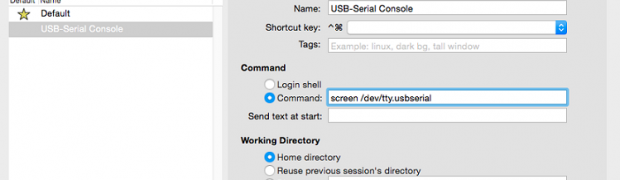 OS X Yosemite - Connect Serial Console with iTerm2