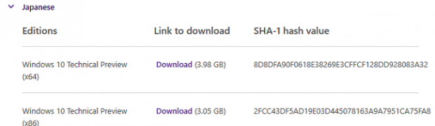 Windows 10 Technical Preview 日本語版