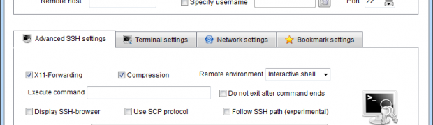 MobaXtermのSession settings - SSH