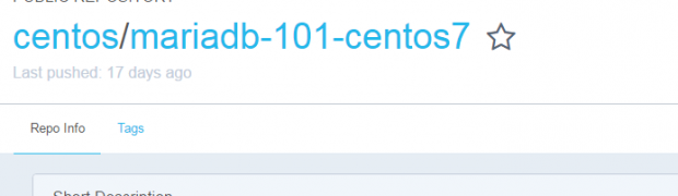 Docker centos/mariadb-101-centos7 イメージを試してみる