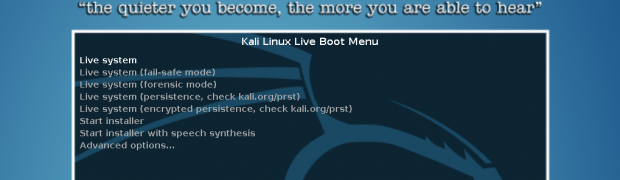 Kali Linux Bootable USB Driveの作成