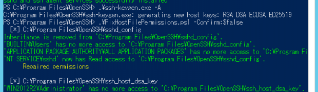 Install sshd on Windows Server 2012 R2(Win32-OpenSSH)